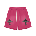 Sun Fade Raw Edge Cotton Shorts