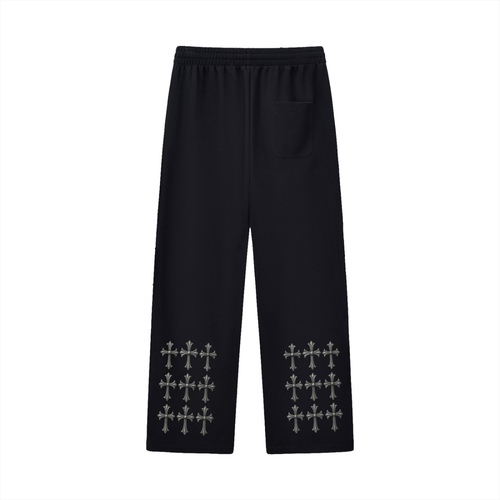 Curved Stripe Straight Sweatpants
