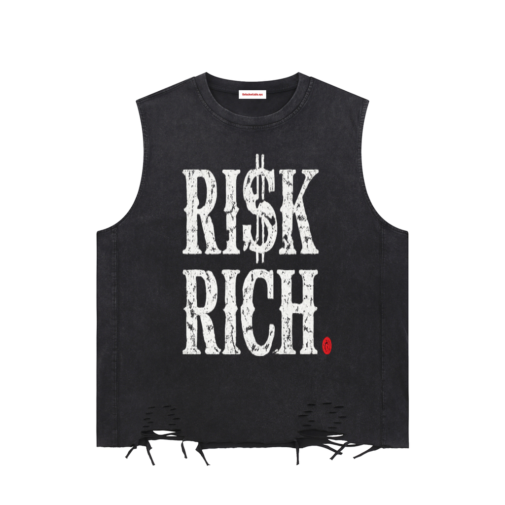 Snow Washed Raw-Hem Tank Top