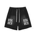 Sun Fade Raw Edge Cotton Shorts