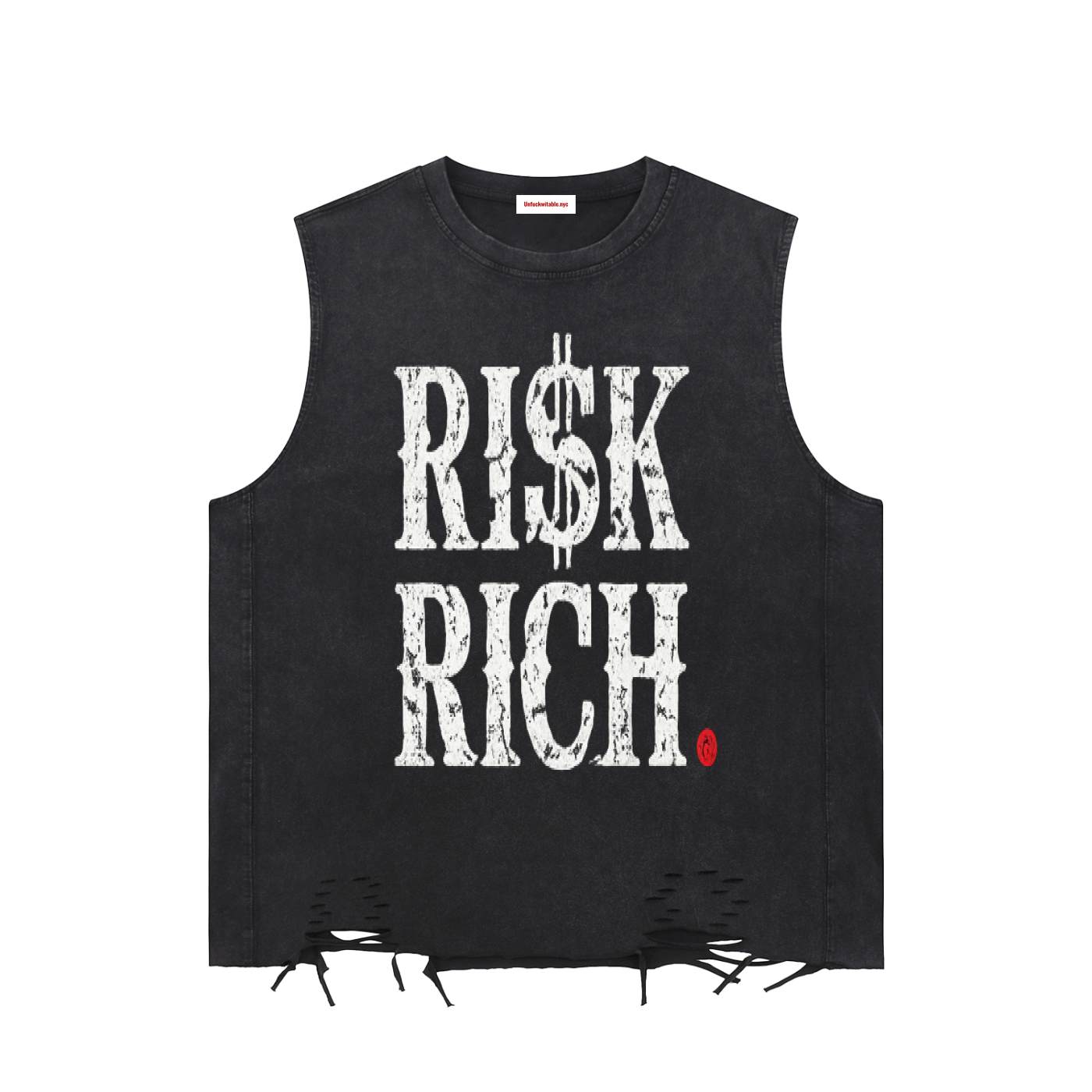 Snow Washed Raw-Hem Tank Top