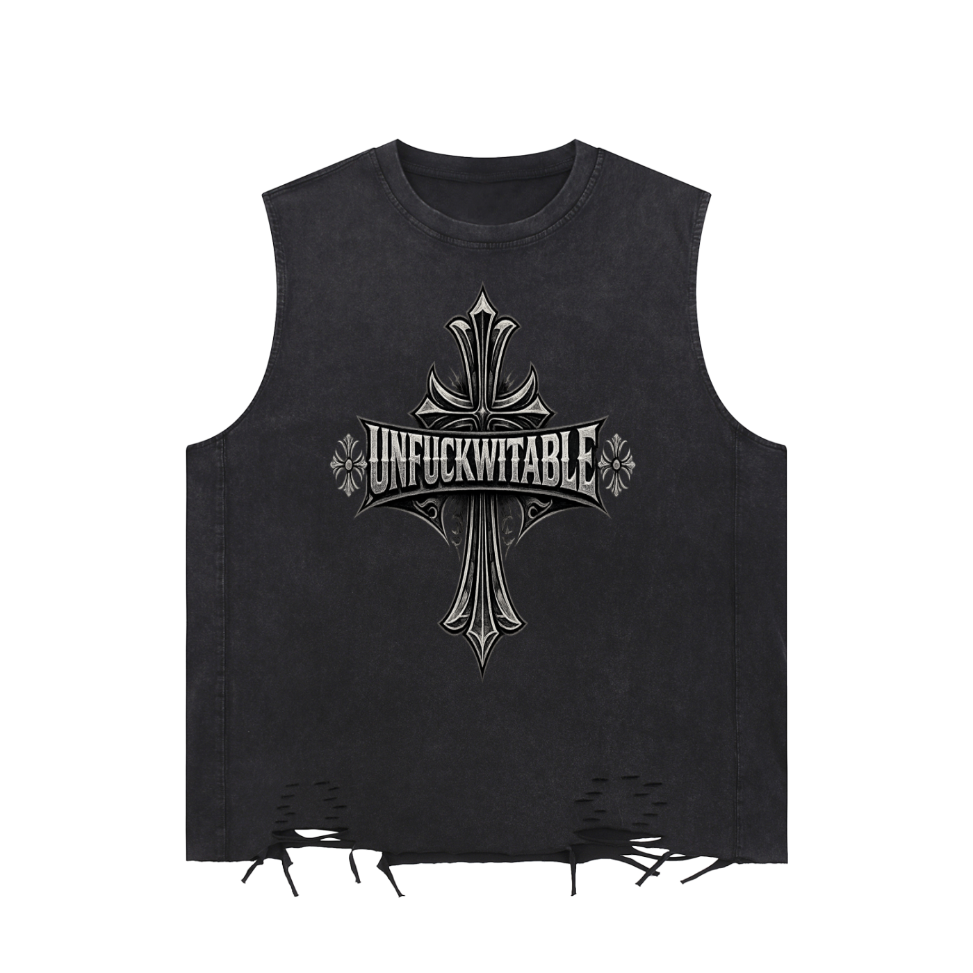 Snow Washed Raw-Hem Tank Top